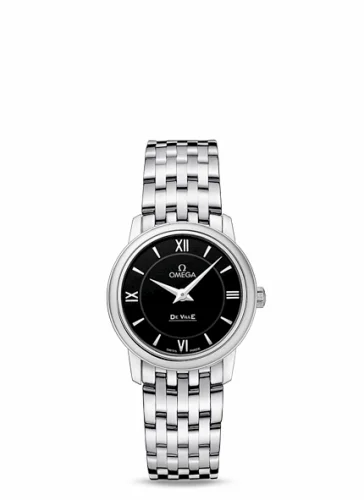 Omega De Ville Prestige Quartz 27.4 Stainless Steel / Black / Bracelet 424.10.27.60.01.001 (42410276001001)
